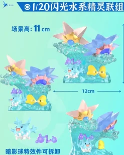1/20 Scale Shiny Water Type Pokemon Set & Hisui Zorua - Pokemon Resin Statue - QN Studios