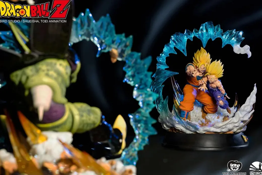 1/6 Scale Son Goku & Son Gohan vs Cell - Dragon Ball Resin Statue - Infinity Studios