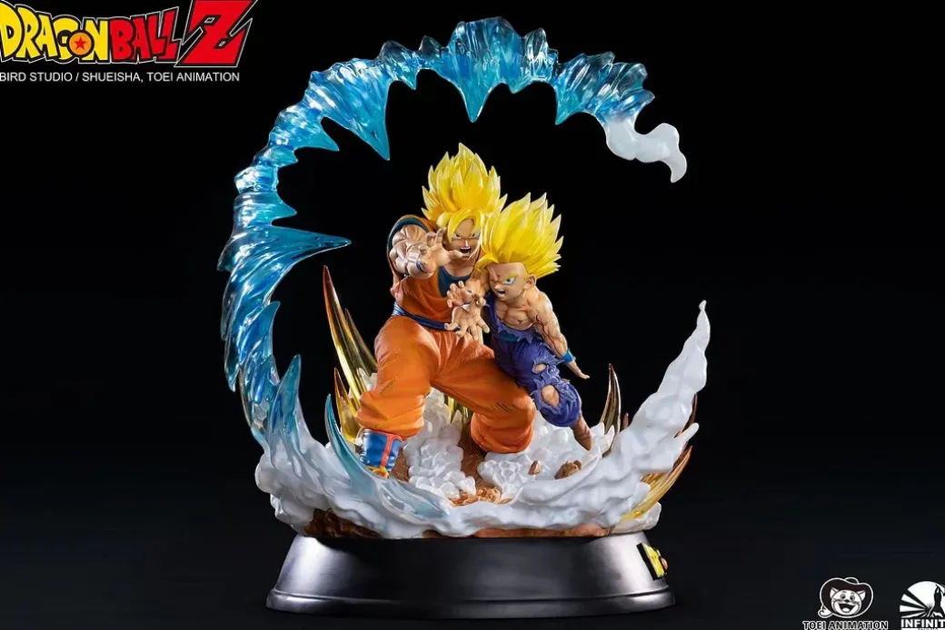 1/6 Scale Son Goku & Son Gohan vs Cell - Dragon Ball Resin Statue - Infinity Studios