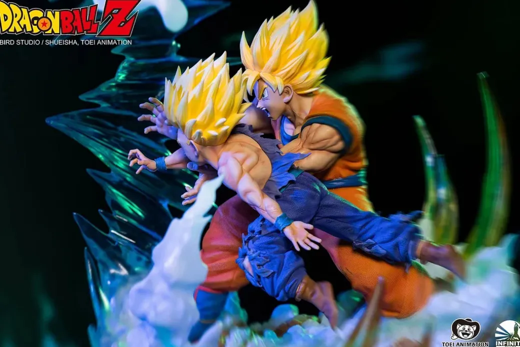 1/6 Scale Son Goku & Son Gohan vs Cell - Dragon Ball Resin Statue - Infinity Studios