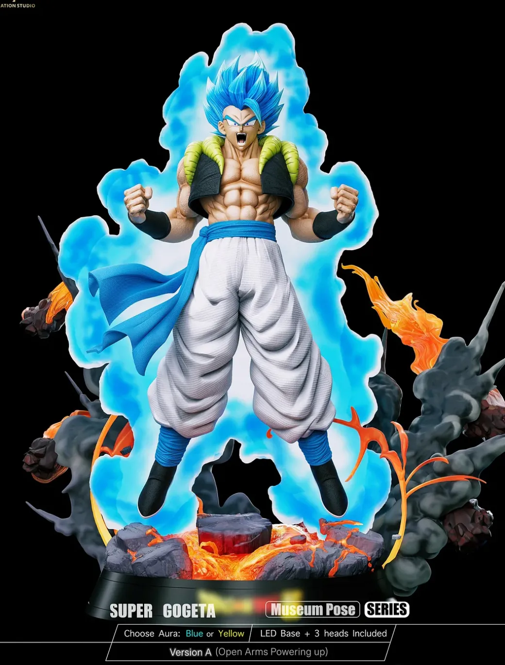 1/6 Scale Super Gogeta with LED - Dragon Ball Resin Statue - Real Creation Studio