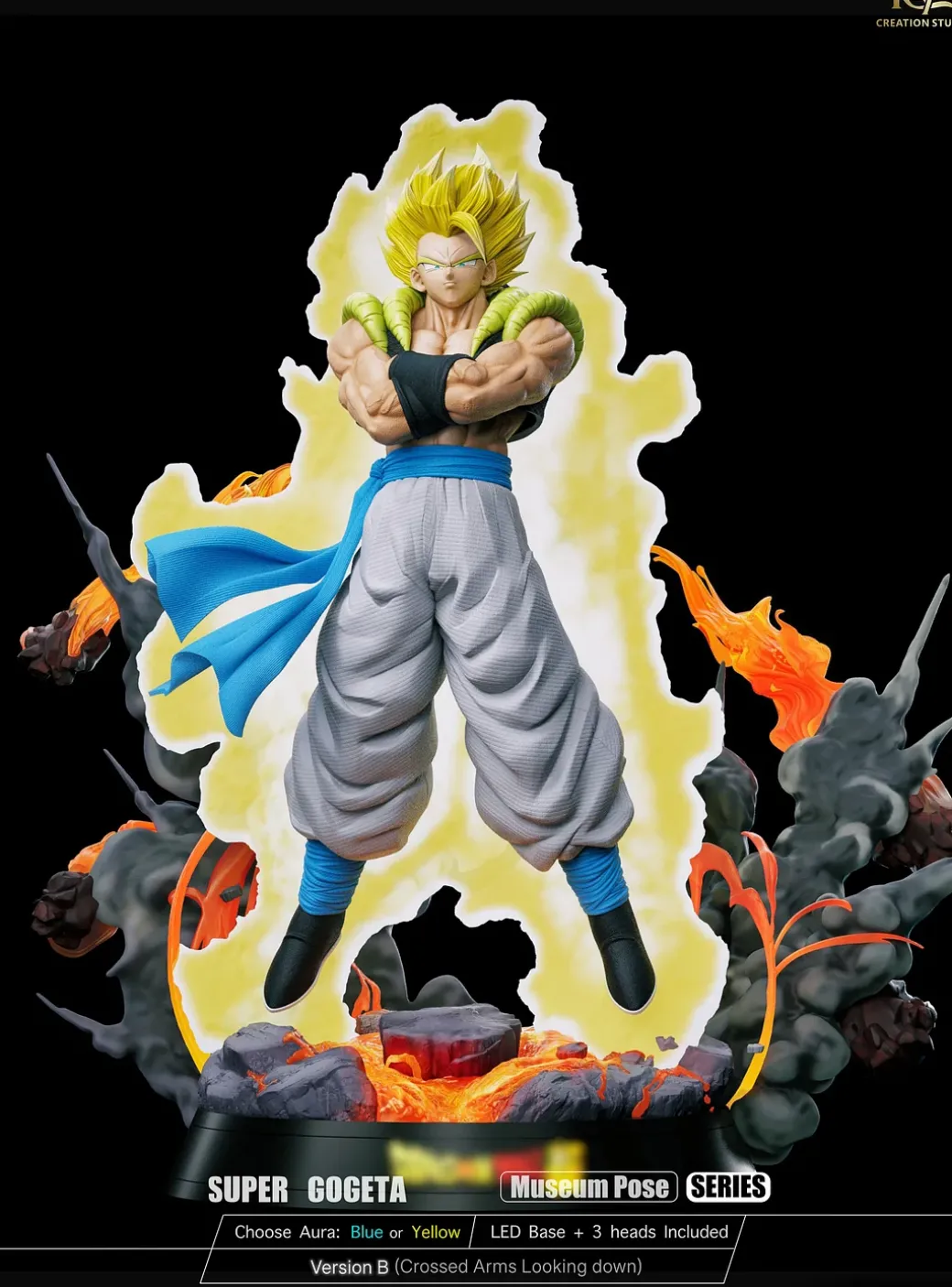 1/6 Scale Super Gogeta with LED - Dragon Ball Resin Statue - Real Creation Studio