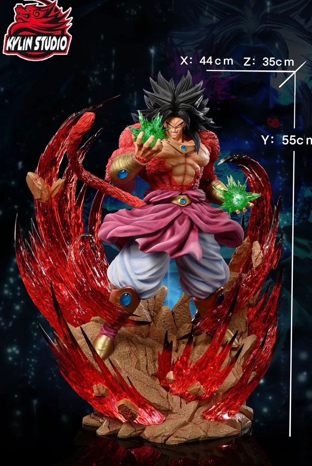 1/6 Scale Super Saiyan 4 Broly with LED - Dragon Ball Resin Statue - Kylin Studio