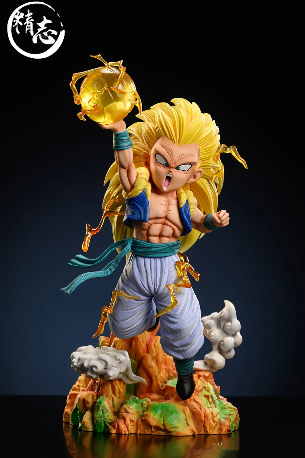 1/6 Scale Super Saiyan 3 Gotenks with LED - Dragon Ball Resin Statue - JingZhi Studio