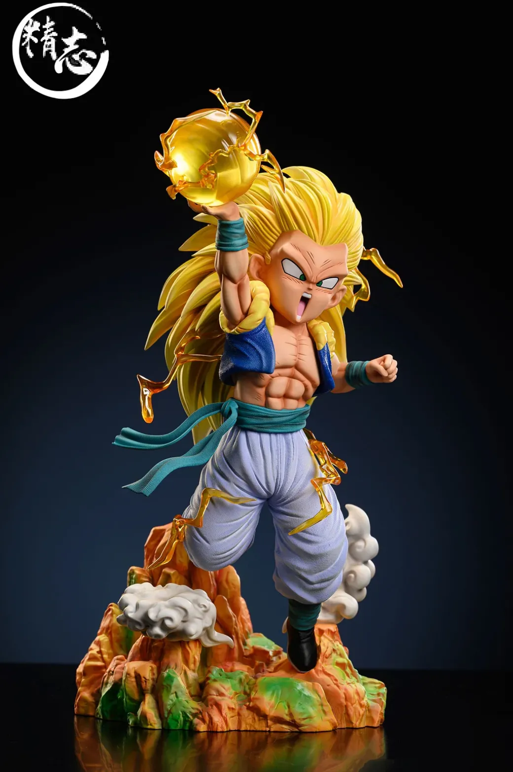 1/6 Scale Super Saiyan 3 Gotenks with LED - Dragon Ball Resin Statue - JingZhi Studio
