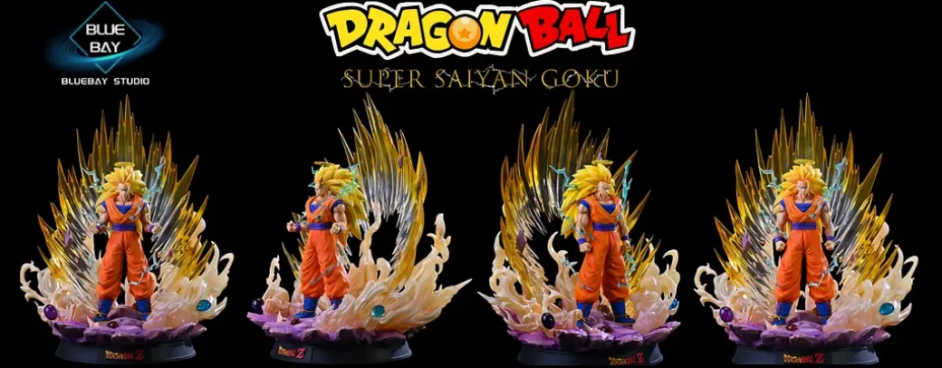 1/6 Scale Super Saiyan 3 Son Goku with LED - Dragon Ball Resin Statue - BLUE BAY Studio