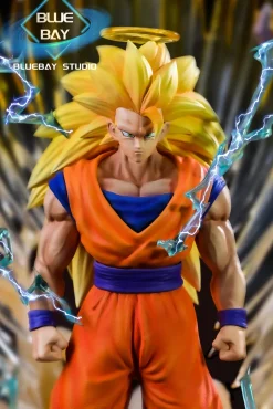 1/6 Scale Super Saiyan 3 Son Goku with LED - Dragon Ball Resin Statue - BLUE BAY Studio