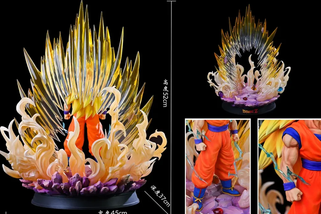 1/6 Scale Super Saiyan 3 Son Goku with LED - Dragon Ball Resin Statue - BLUE BAY Studio