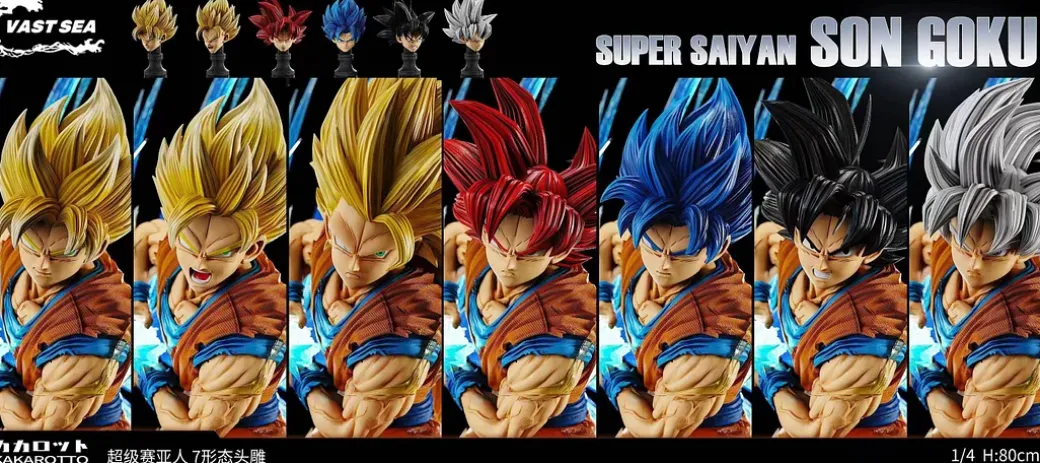 1/4 Scale Super Saiyan 3 Son Goku - Dragon Ball Resin Statue - VAST SEA Studio
