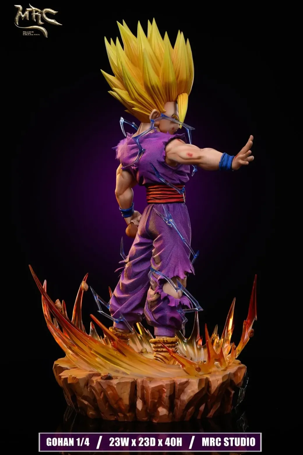 1/4 Scale Super Saiyan 2 Son Gohan with LED - Dragon Ball Resin Statue - MRC Studios
