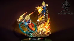 1/4 Scale Super Saiyan 2 Son Goku VS Super Saiyan 2 Vegeta with LED - Dragon Ball Resin Statue - KD Studios