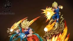 1/4 Scale Super Saiyan 2 Son Goku VS Super Saiyan 2 Vegeta with LED - Dragon Ball Resin Statue - KD Studios
