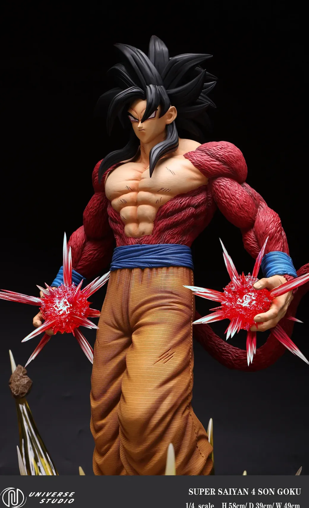 1/4 Scale Super Saiyan 4 Son Goku with LED - Dragon Ball Resin Statue - Universe Studio