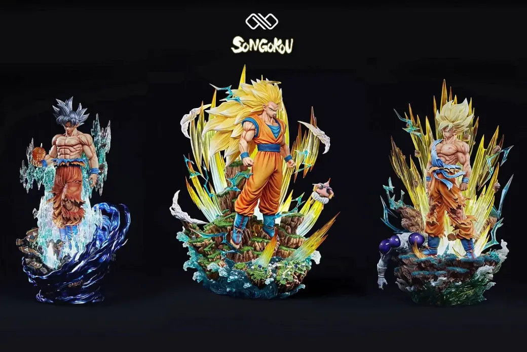 1/4 Scale Super Saiyan 3 Son Goku with LED - Dragon Ball Resin Statue - Unlimited Studios