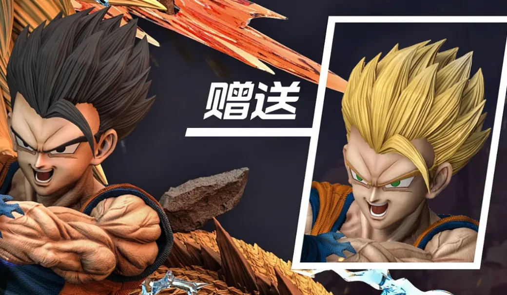 1/6 Scale Super Saiyan 3 Son Goku & Son Gohan & Son Goten - Dragon Ball Resin Statue - Hero Belief Studios