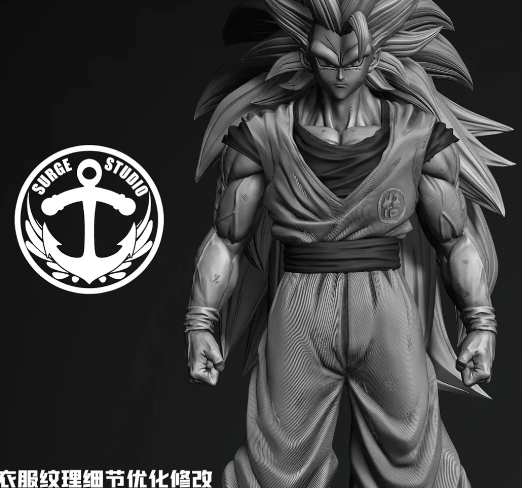 1/4 Scale Super Saiyan 3 Son Goku - Dragon Ball Resin Statue - SURGE Studios