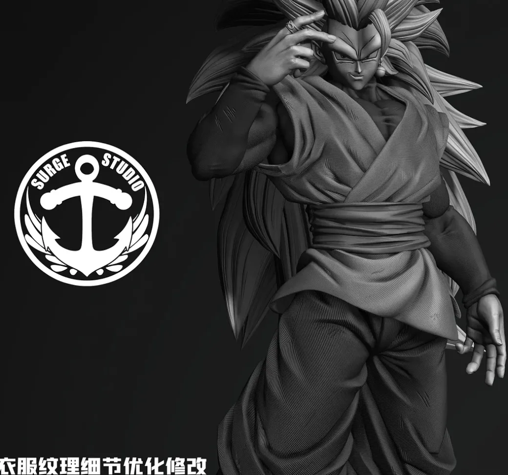 1/4 Scale Super Saiyan 3 Son Goku - Dragon Ball Resin Statue - SURGE Studios