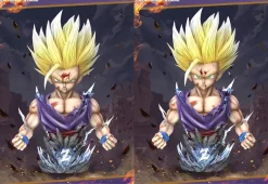 1/1 Scale Super Saiyan 2 Son Gohan Bust Statue with LED & Sound - Dragon Ball Z Resin Statue - Hero Belief Studios