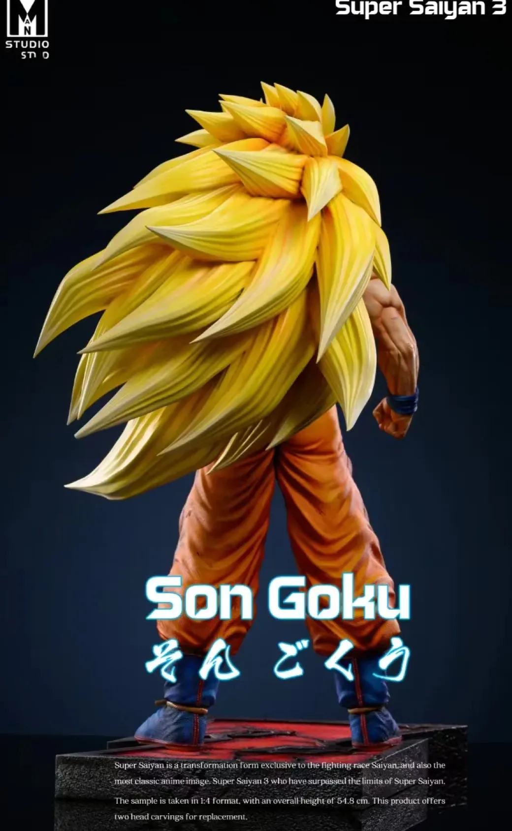 1/4 Scale Super Saiyan 3 Son Goku - Dragon Ball Resin Statue - MAN-Studio