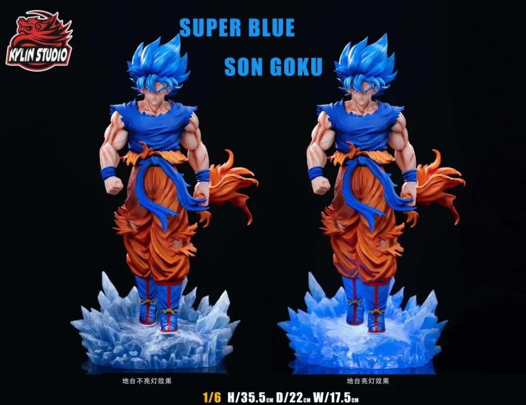 1/6 Scale Super Saiyan Blue Son Goku with LED - Dragon Ball Resin Statue - Kylin Studio