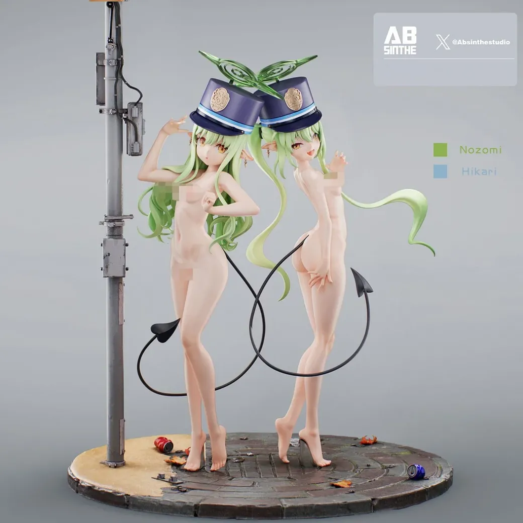 1/6 Scale Tachibana Hikari & Tachibana Nozomi - Blue Archive Statue - ABsinthe Studios