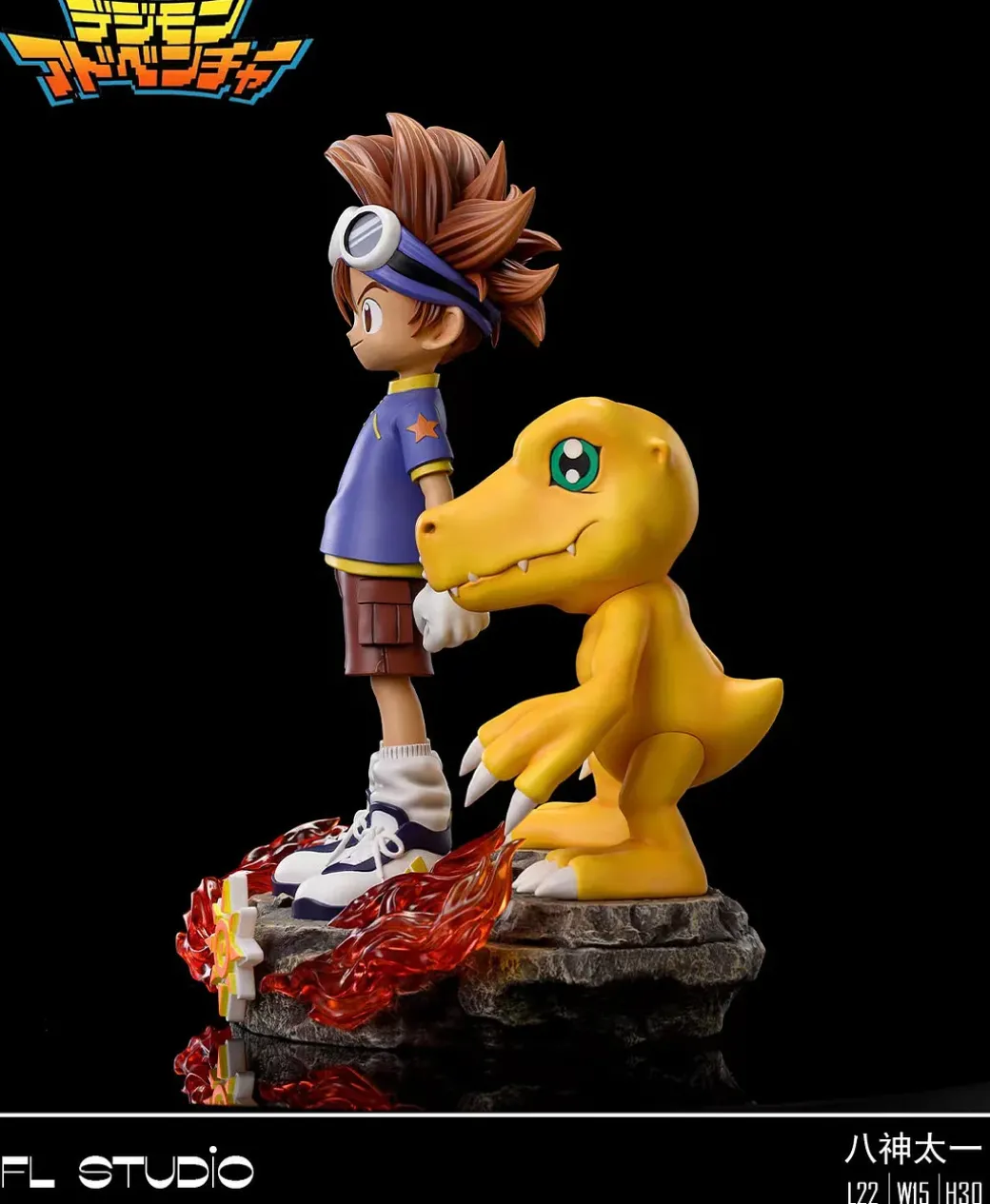 1/6 Scale Tai Kamiya & Agumon with LED - Digimon Resin Statue - FL Studios
