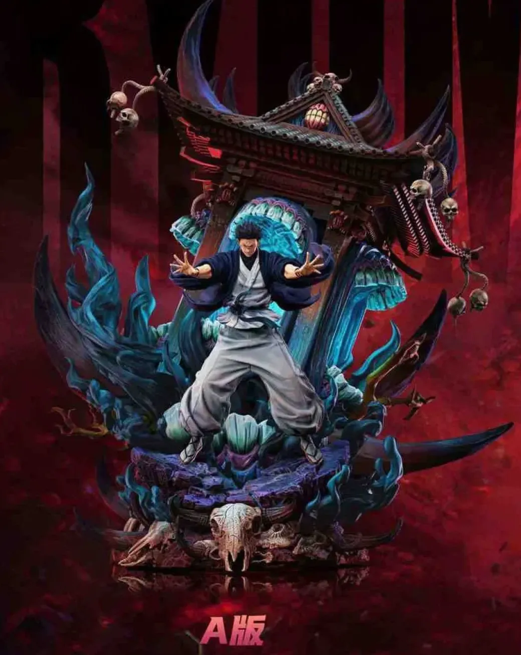 1/6 Scale Ten Shadows Technique Ryomen Sukuna with LED - Jujutsu Kaisen Resin Statue - ZanyJoke Studio