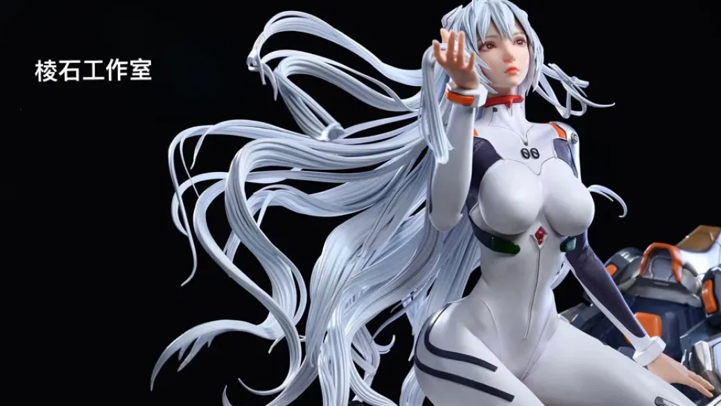 1/4 Scale Theatrical Long Hair ver. Ayanami Rei - (EVA) Neon Genesis EVAngelion Statue - Faceted pebble Studios