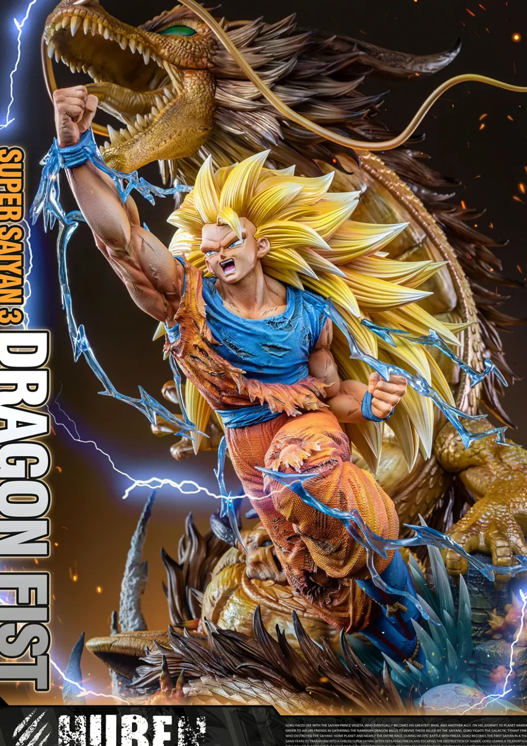 1/6 Scale Theatrical Ver. Dragon Fist Super Saiyan 3 Son Goku - Dragon Ball Resin Statue - HuBen Studios