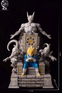 1/4 Scale Throne Super Saiyan Vegeta with LED - Dragon Ball Resin Statue - HunDian Studios