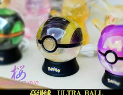 1/1 Scale Transparent Dusk Ball & Transparent Ultra Ball with LED - Pokemon Resin Statue - SAKURA Studio