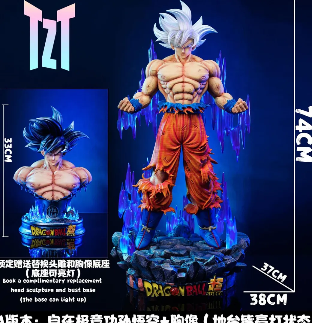 1/3 Scale Ultra Instinct Son Goku with LED - Dragon Ball Resin Statue - TZT Studio