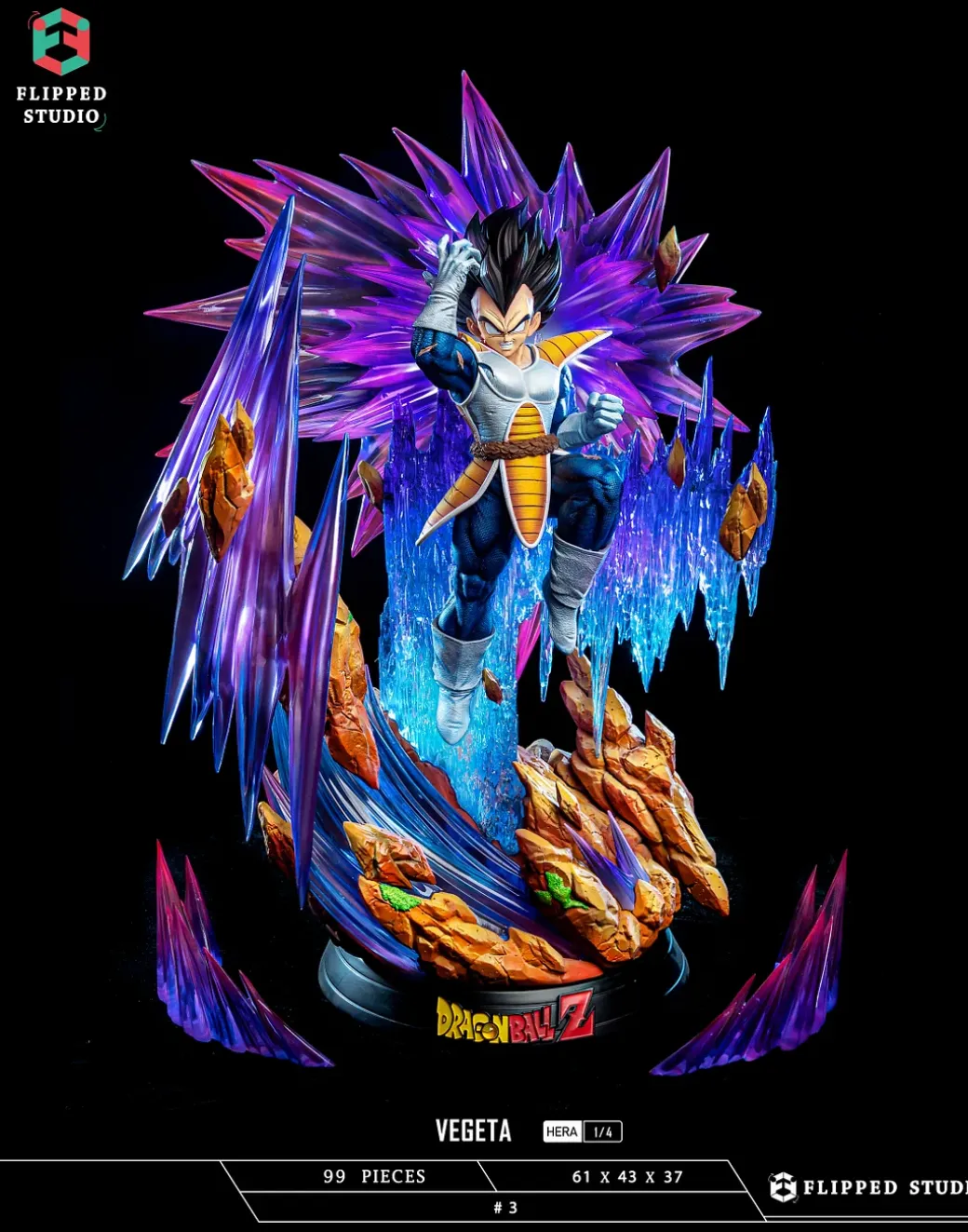 1/4 Scale Vegeta - Dragon Ball Resin Statue - Flipped Studio