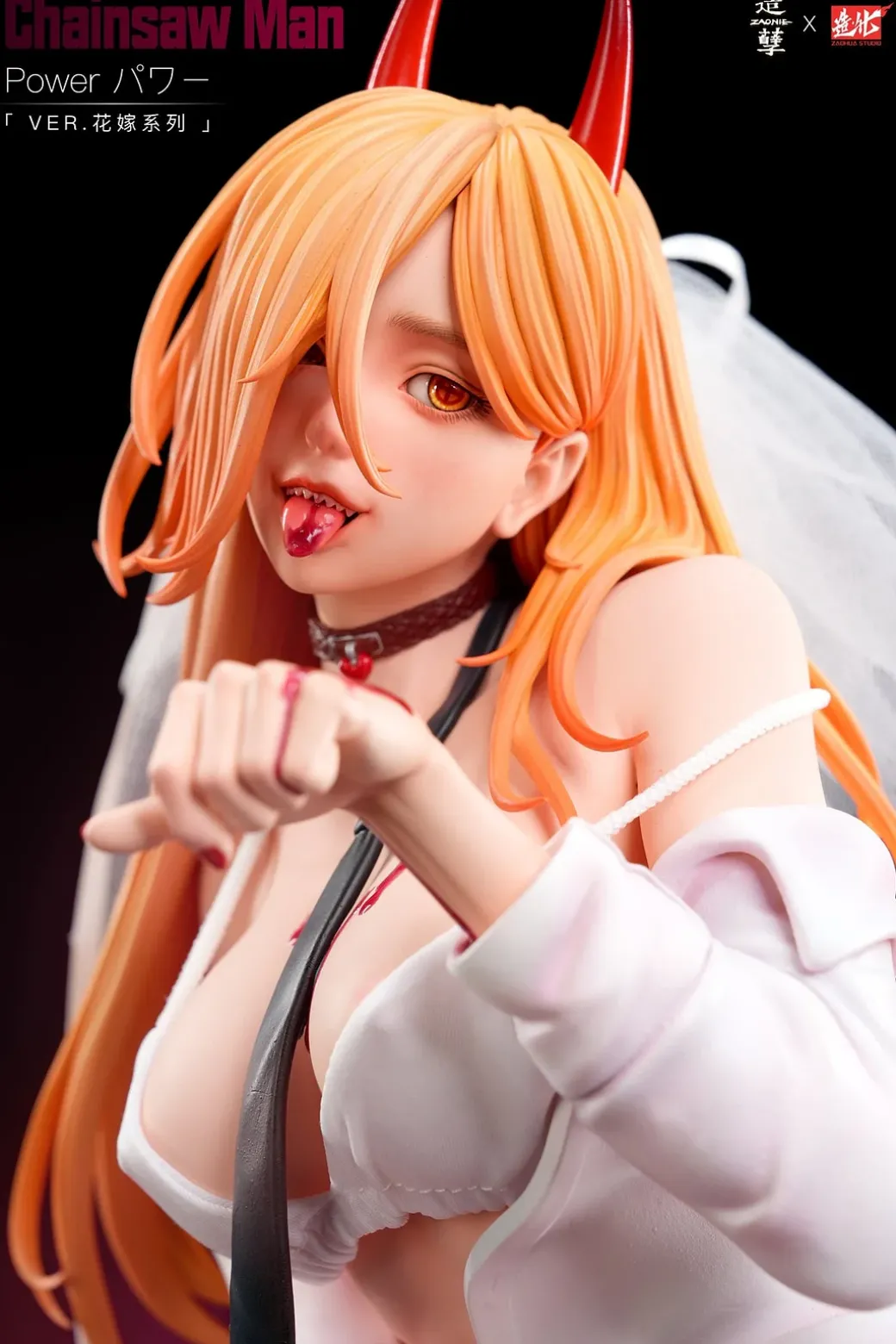 1/4 Scale Wedding ver. Power & Pochita - Chainsaw Man Resin Statue - ZaoHua Studio