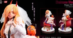 1/4 Scale Wedding ver. Power & Pochita - Chainsaw Man Resin Statue - ZaoHua Studio