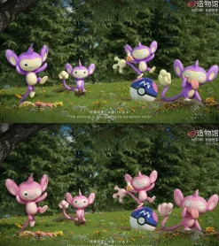 1/20 Scale World Zukan Aipom Set - Pokemon Statue - ZaoWuGuan Studio