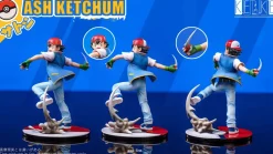 1/20 Scale World Zukan Ash Ketchum & Kanto First Partner Pokémon & Pikachu - Pokemon Resin Statue - KeKe Studio