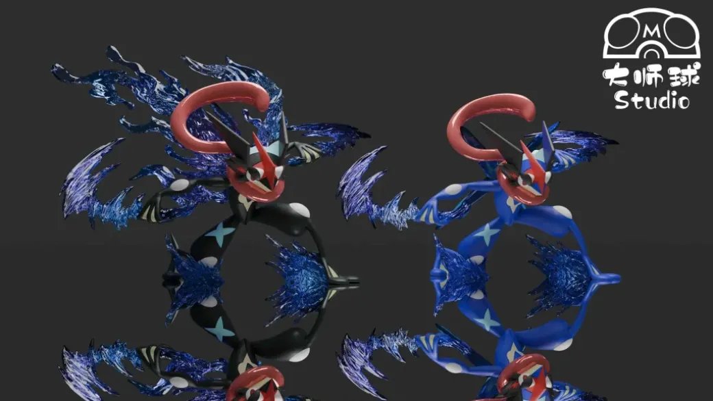 1/20 Scale World Zukan Ash's Greninja - Pokemon Resin Statue - ChaoJiQiu Studio