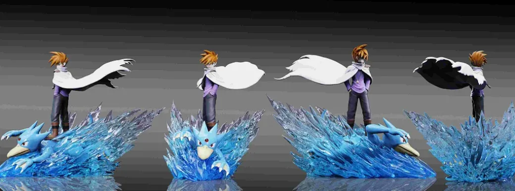 1/20 Scale World Zukan Blue Oak & Golduck - Pokemon Resin Statue - DG Studio