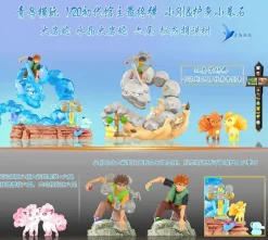 1/20 Scale World Zukan Brock & Geodude & Onix & Crystal Onix & Vulpix & Kalos & Alola Honorary Sword Badge - Pokemon Resin Statue - QN Studios