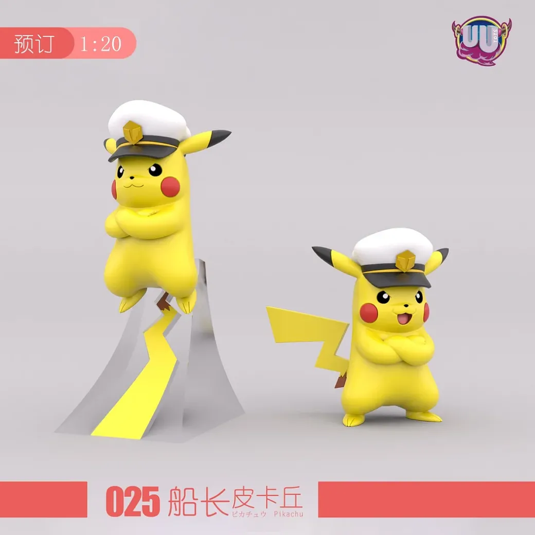 1/20 Scale World Zukan Captain Pikachu - Pokemon Statue - UU Studio