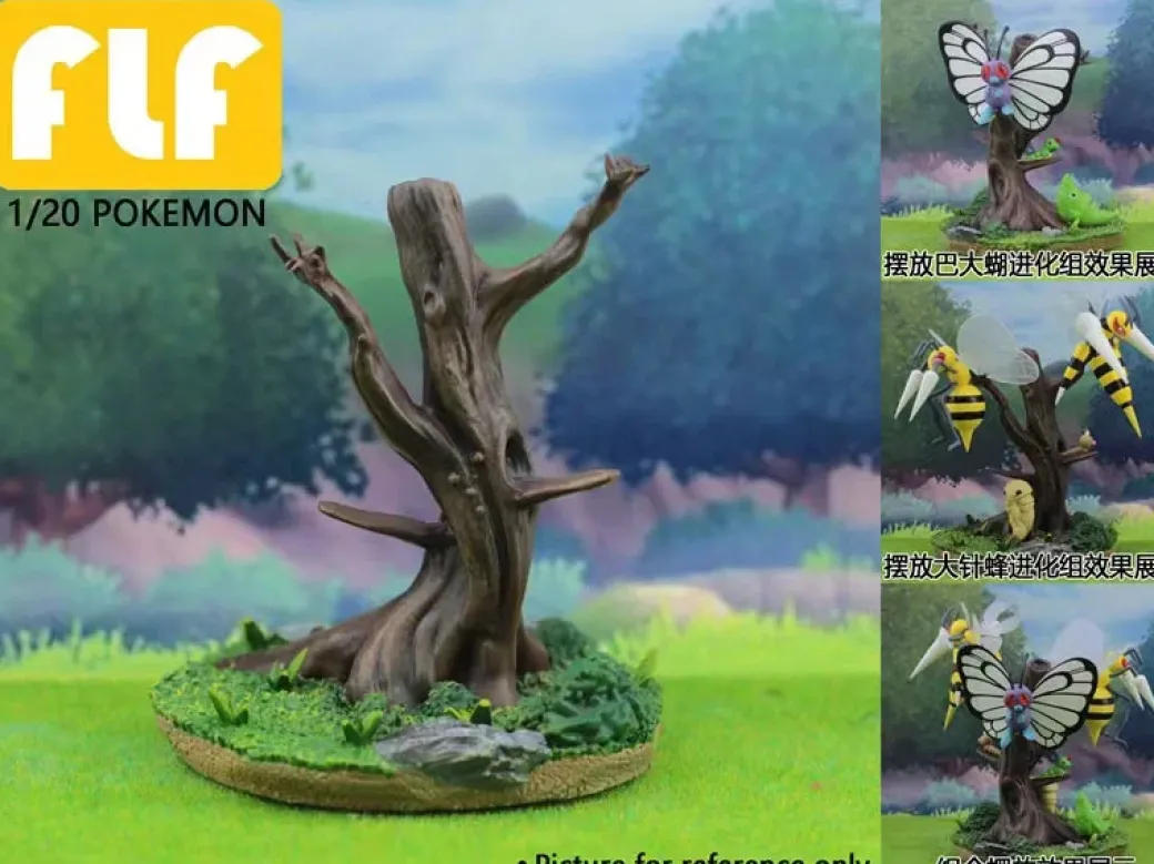 1/20 Scale World Zukan Caterpie & Metapod & Butterfree - Pokemon Statue - FLF Studio