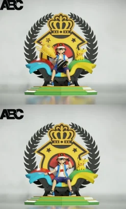 1/20 Scale World Zukan Champion Throne Ash Ketchum - Pokemon Statue - ABC Studio