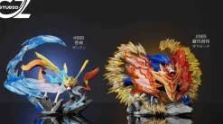 1/20 Scale World Zukan Crowned Sword Zacian & Crowned Shield Zamazenta - Pokemon Resin Statue - CZ Studio