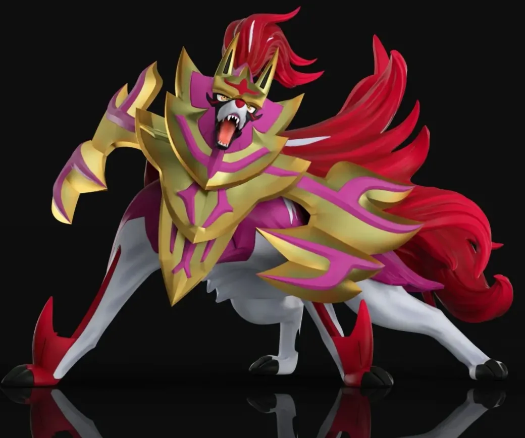 1/20 Scale World Zukan Crowned Sword Zacian & Crowned Shield Zamazenta - Pokemon Statue - Wonder Studio
