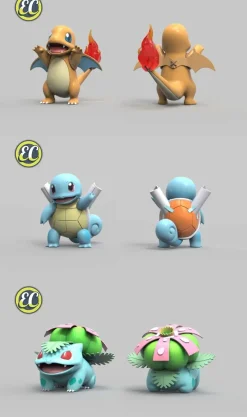 1/20 Scale World Zukan Cutie Series Starter Pokemon 001 - Pokemon Statue - EC-Studio