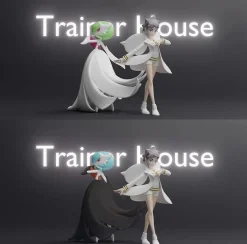 1/20 Scale World Zukan Diantha & Mega Gardevoir - Pokemon Statue - Trainer House Studios