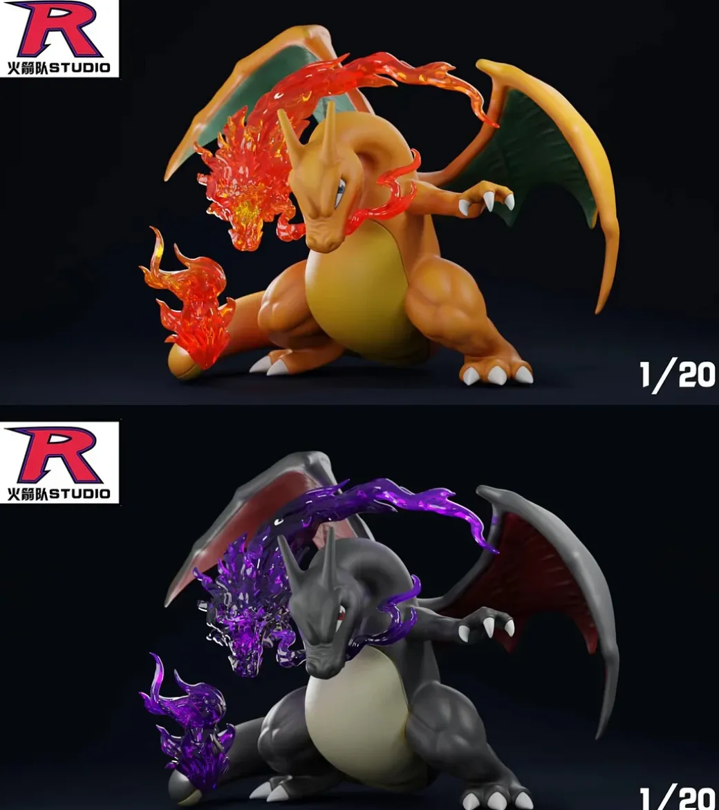 1/20 Scale World Zukan Dragon Punch Charizard - Pokemon Statue - Team Rocket Studio