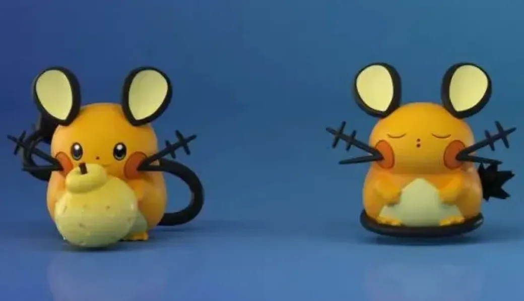 1/20 Scale World Zukan Electric Type Mouse Family - Pokemon Statue - ZaoWuGuan Studio