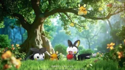 1/20 Scale World Zukan Electric Type Mouse Family - Pokemon Statue - ZaoWuGuan Studio